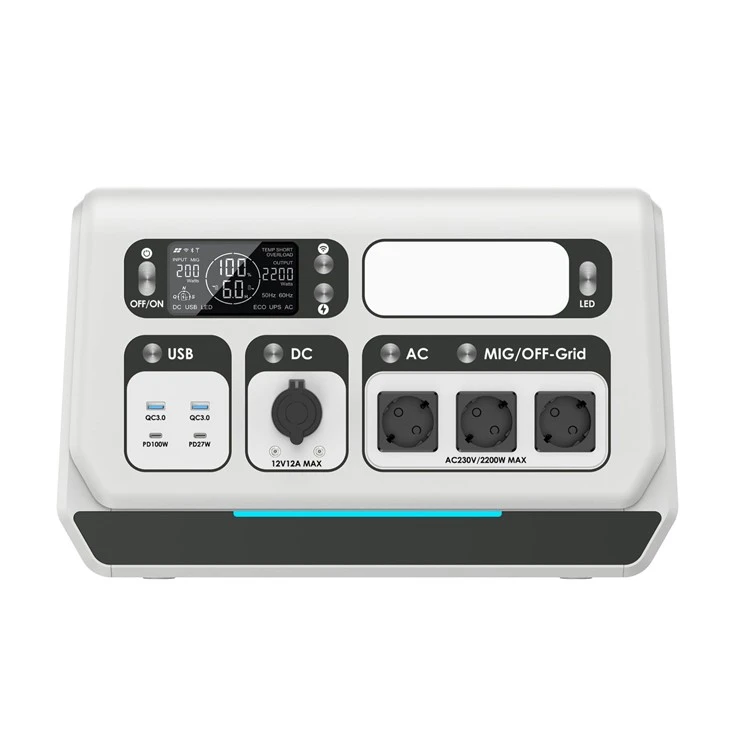 2200W On Grid Portable Emergency Power Supply
